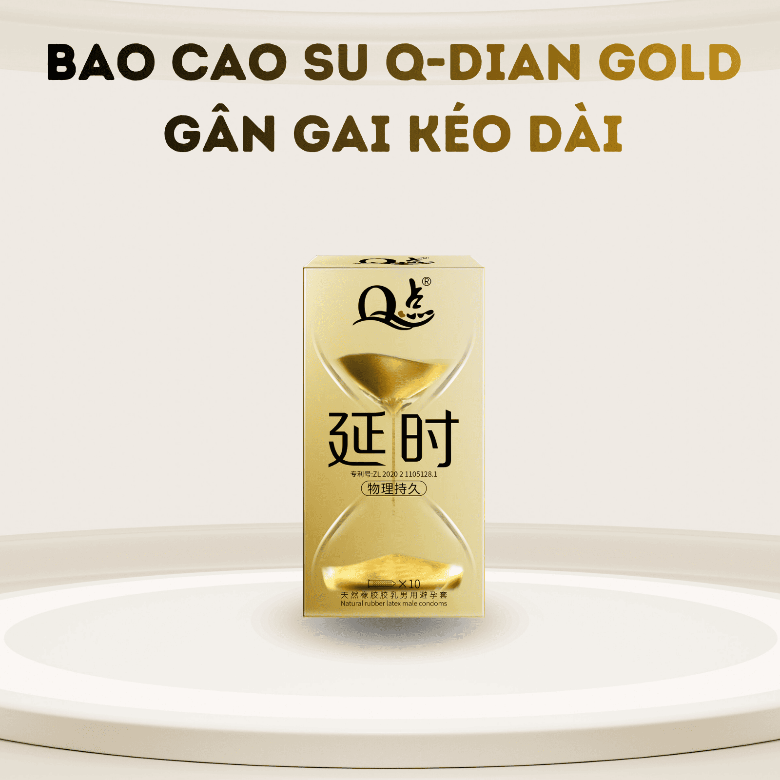 Bao Cao Su Q-Dian Gold Gân Gai Kéo Dài CAT18